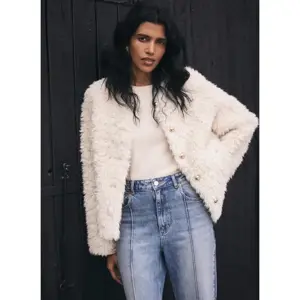 Mint Velvet Neutral Faux Fur Jacket